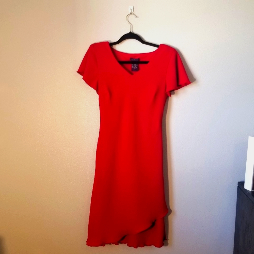Red formal dress